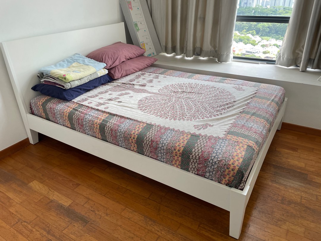 queen bed with mattress ikea