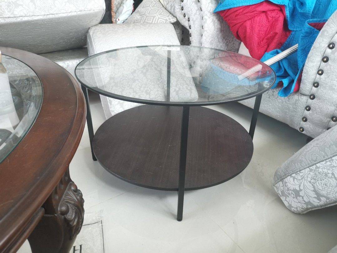 Ikea Vittsjo round Coffee Table, Furniture & Home Living, Furniture