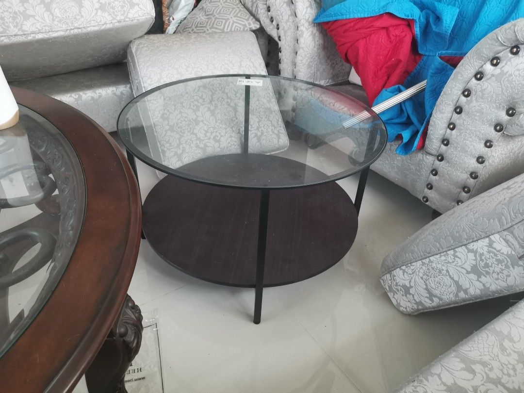 Ikea Vittsjo round Coffee Table, Furniture & Home Living, Furniture