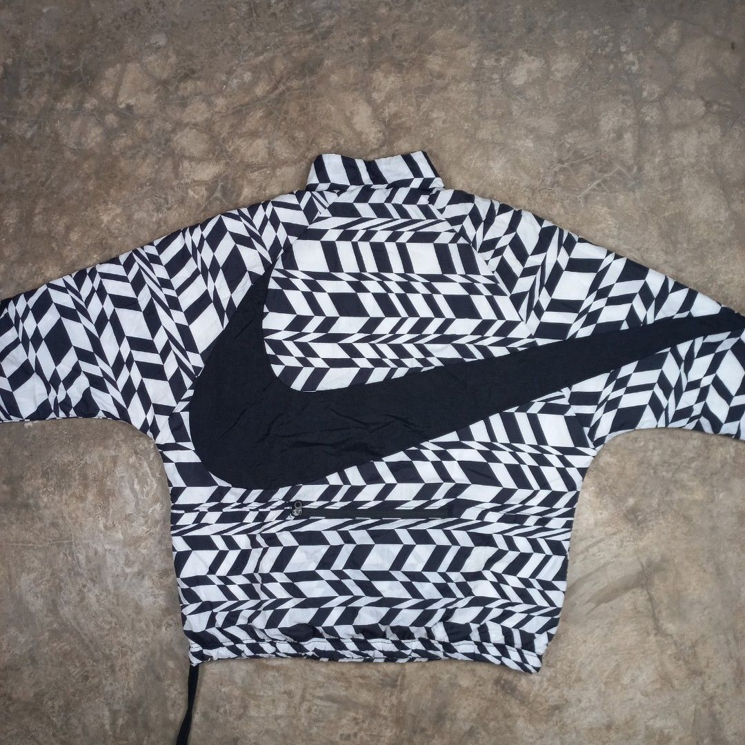JAKET Nike AOP Big Swoosh Half Zip Woven Jacket - LARGE - AO0862-010 Anorak