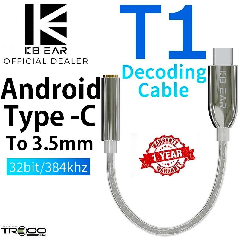 [PROMO!] KBEAR T1 Type-C USB to 3.5mm to 3.5mm TRS DAC & Amplifier ...