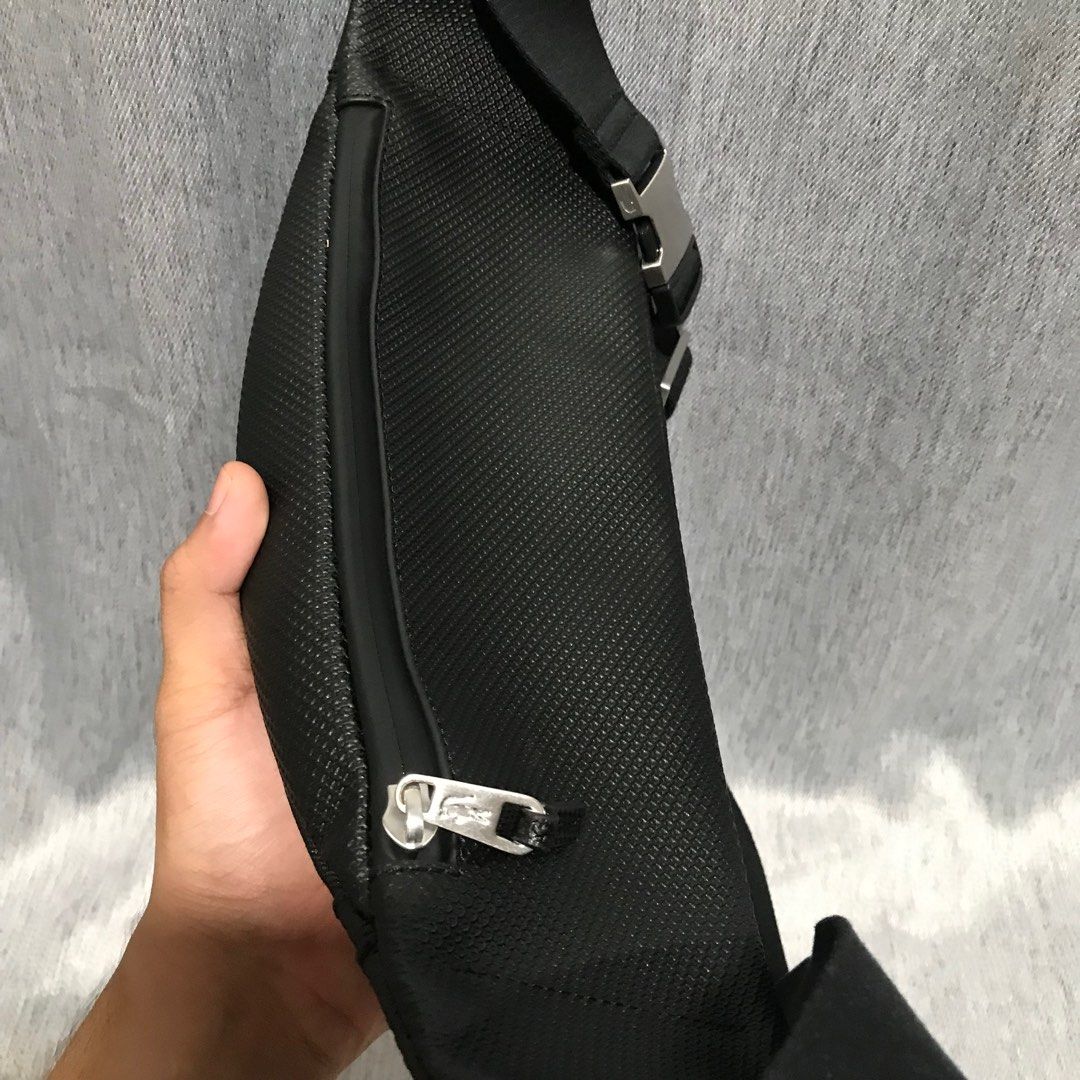 Lacoste chantaco leather waist bag, Men's Fashion, Bags, Sling Bags on