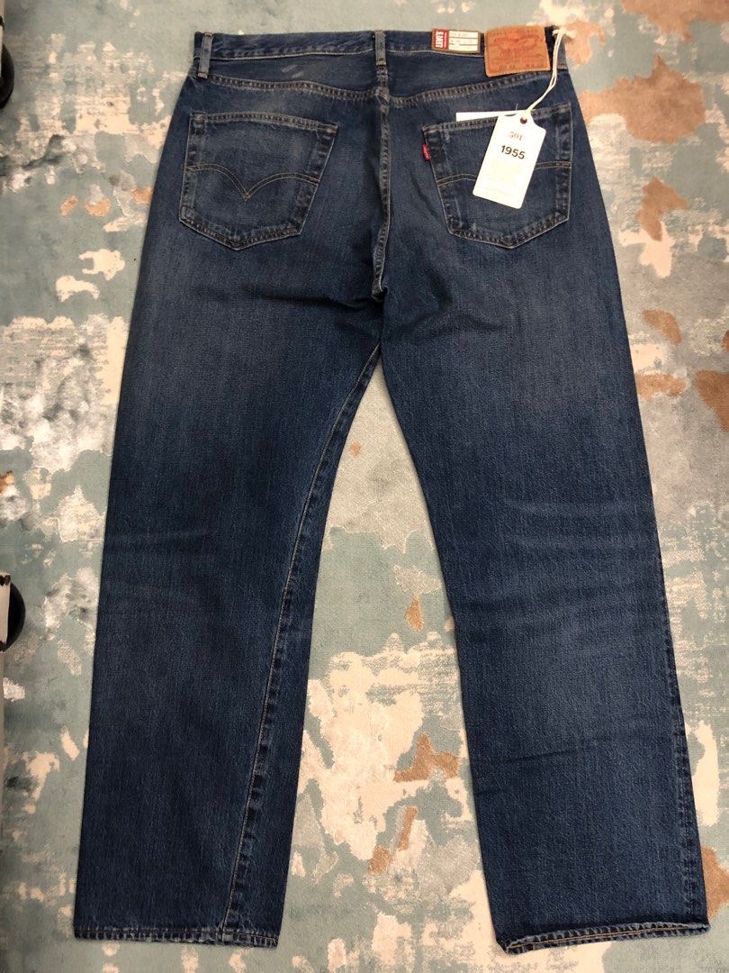 Pre-owned Levi's Levis Vintage Clothing Lvc 1955 501 Selvedge Jeans Do One  34x32 In Blue