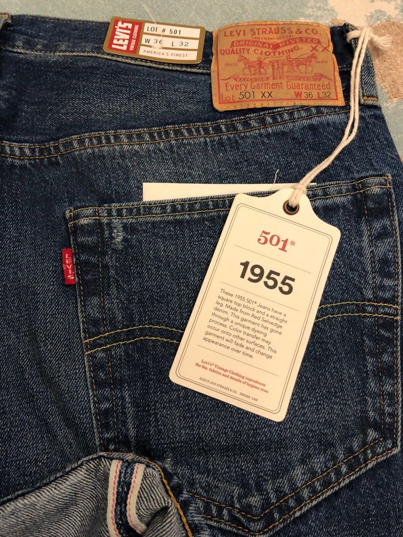 W32 Levis LVC 501XX Japan Made 1955 Selvedge Jeans