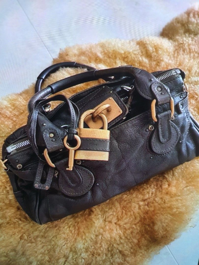 Chloé NEW CHLOE PADDINGTON SMALL HANDBAG IN BROWN LEZARD LEATHER LIZARD BAG  PURSE Exotic leather ref.311628 - Joli Closet