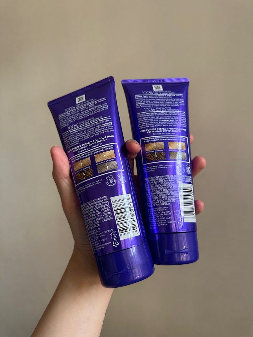 Loreal Purple Shampoo and Conditioner, Beauty & Personal Care, Hair on