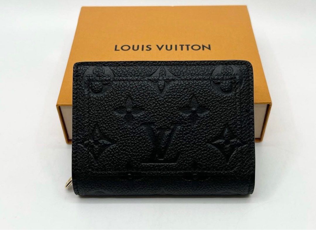 Louis Vuitton On the Go PM … $2249 Clea Wallet … $495 Although, the picture  portrays this bag as black it is actually a metallic, denim…