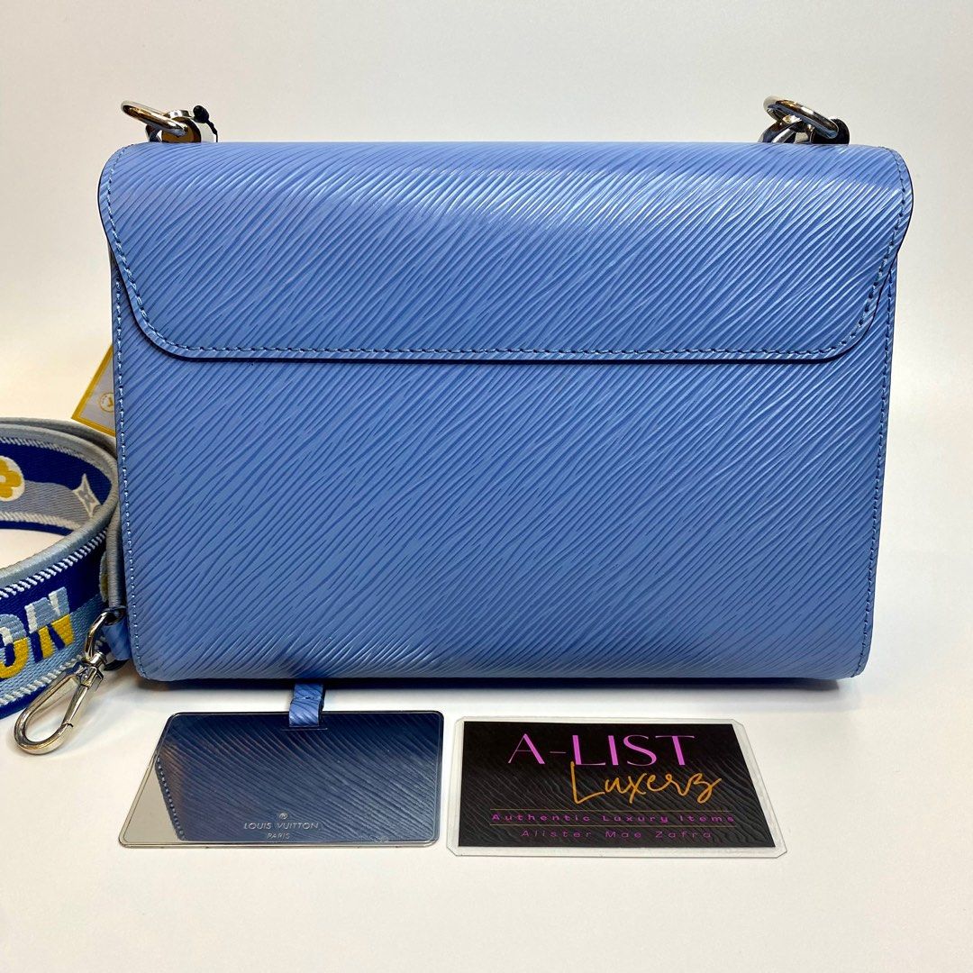 Twist leather handbag Louis Vuitton Blue in Leather - 25015362