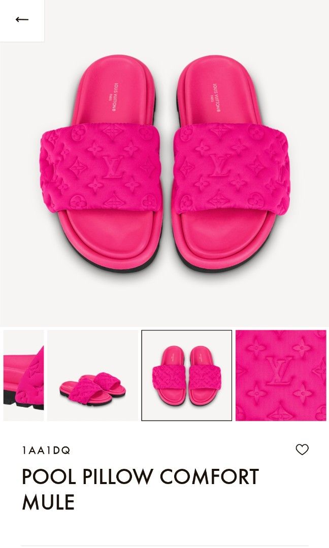 Louis Vuitton Pool Pillow Comfort Mules (Fuchsia Pink)