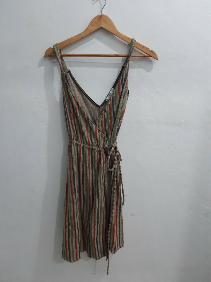 (Mango)Strappy Wrap dress, Women's Fashion, Dresses & Sets, Dresses on