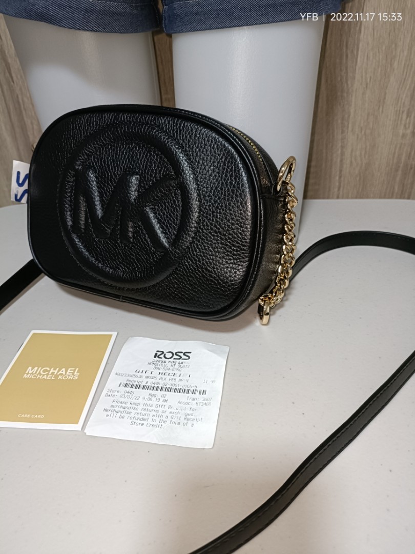 Michael Kors Brynn MK Signature SM Oval Cross-body Bag Black Leather  38F1C7SC1L, Women's Fashion, Bags & Wallets, Cross-body Bags on Carousell