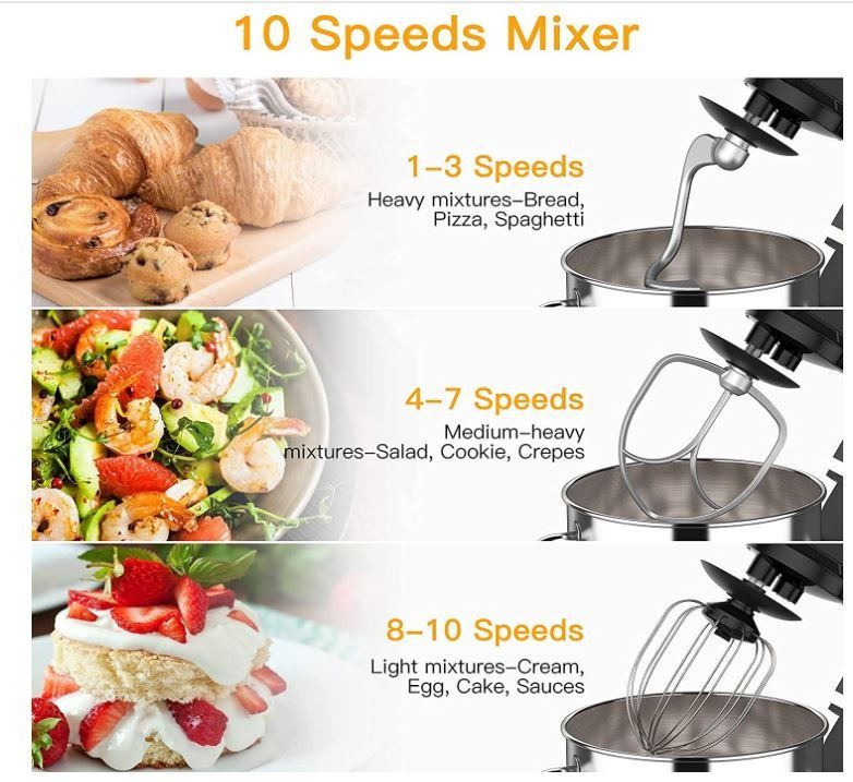 [MK-5101] Acekool Multi Functional Stand Mixer 7.5QT Kitchen Electric ...
