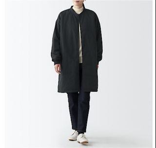 Muji無印良品防潑水鋪棉大衣外套