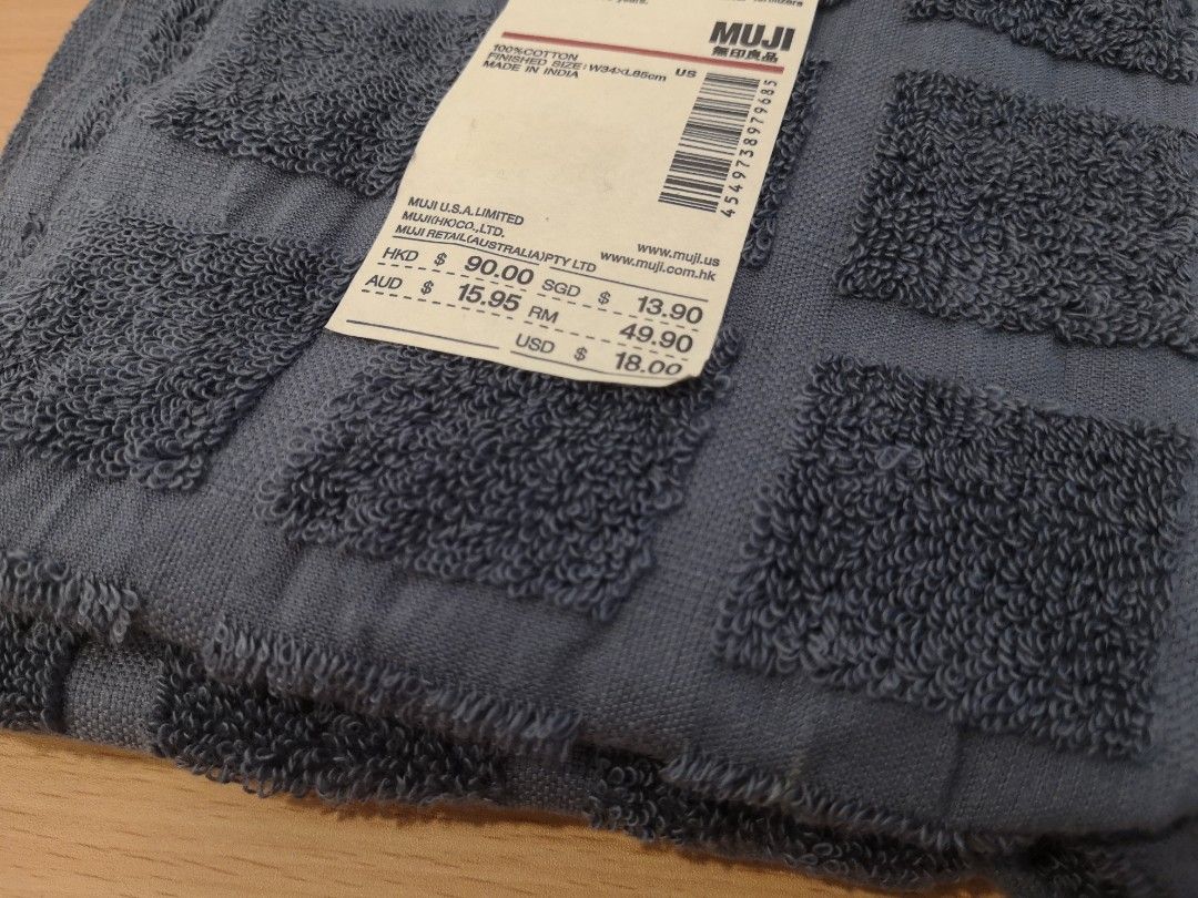 Muji Face Towel 100 Original, Furniture & Home Living, Bedding