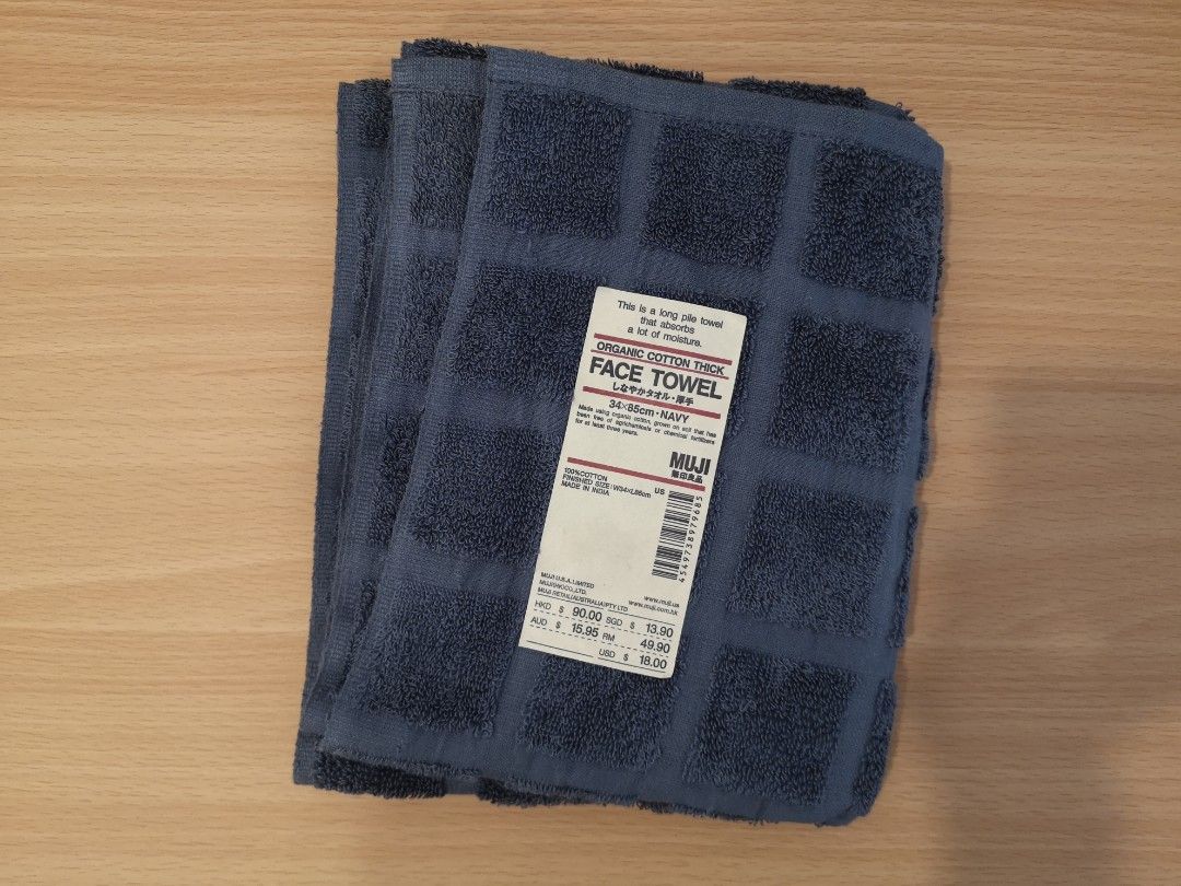 Muji Face Towel 100 Original, Furniture & Home Living, Bedding