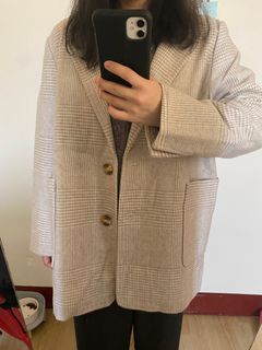 Muura格紋大衣外套