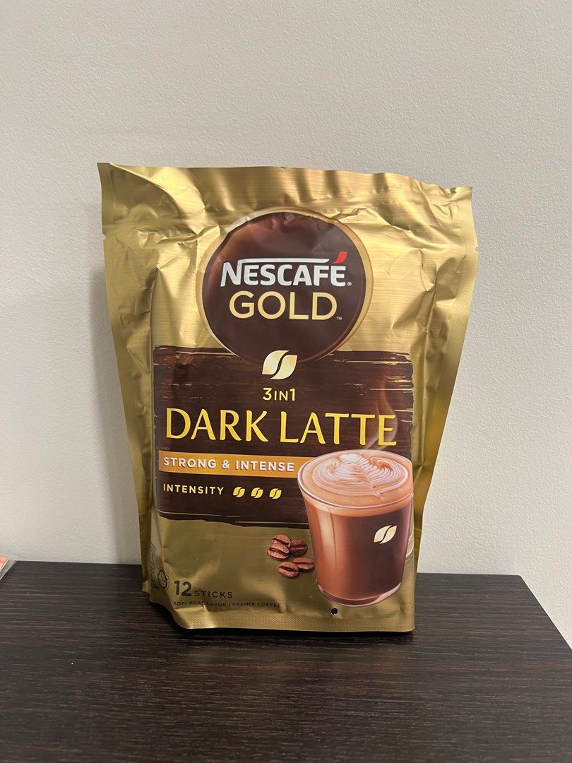 NESCAFE Gold 3in1 Dark Latte (34g x 12s), Food & Drinks, Beverages on