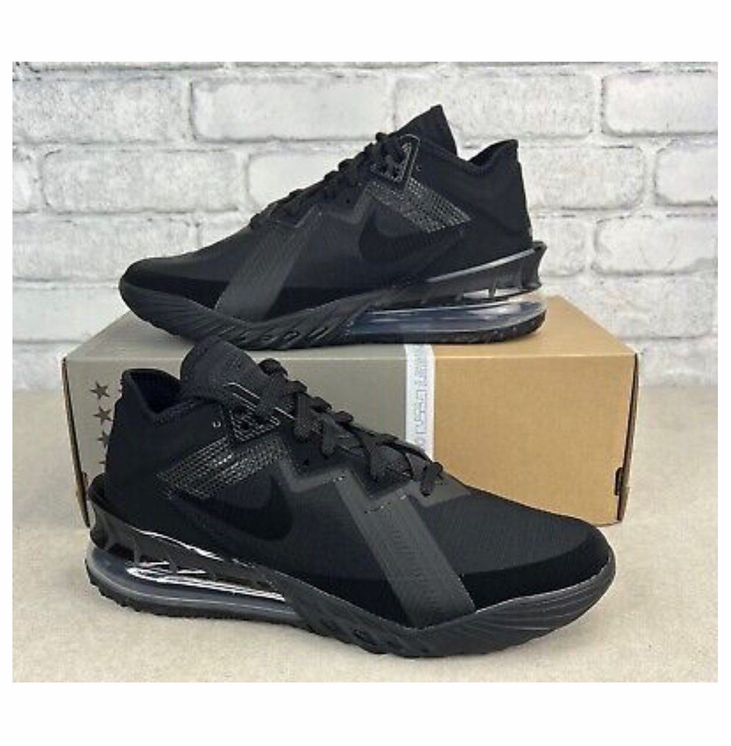 lebron 18 low triple black