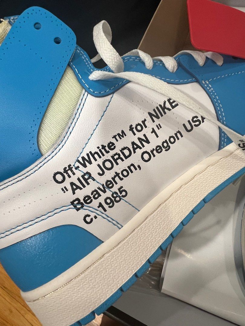 unc jordans off white