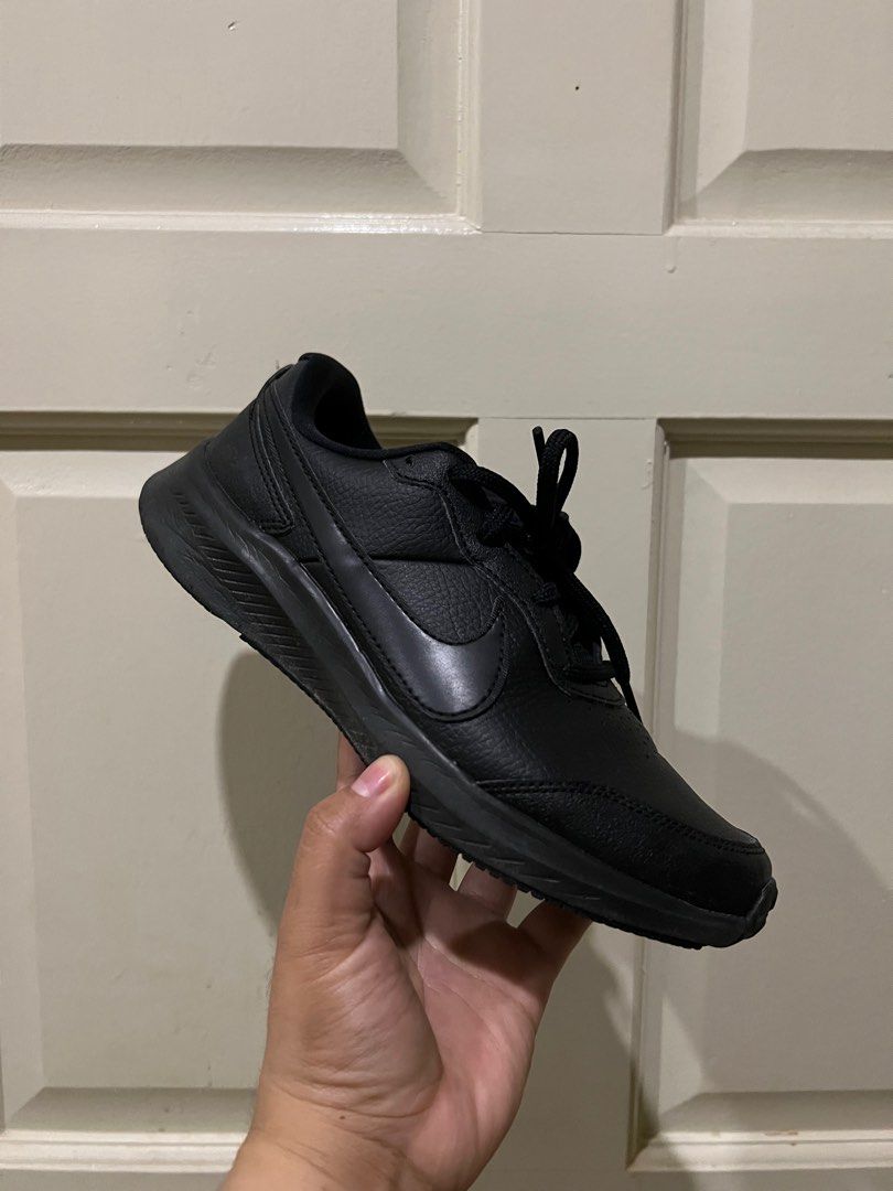 Nike Varsity Leather GS All Black Women s Fashion Footwear
