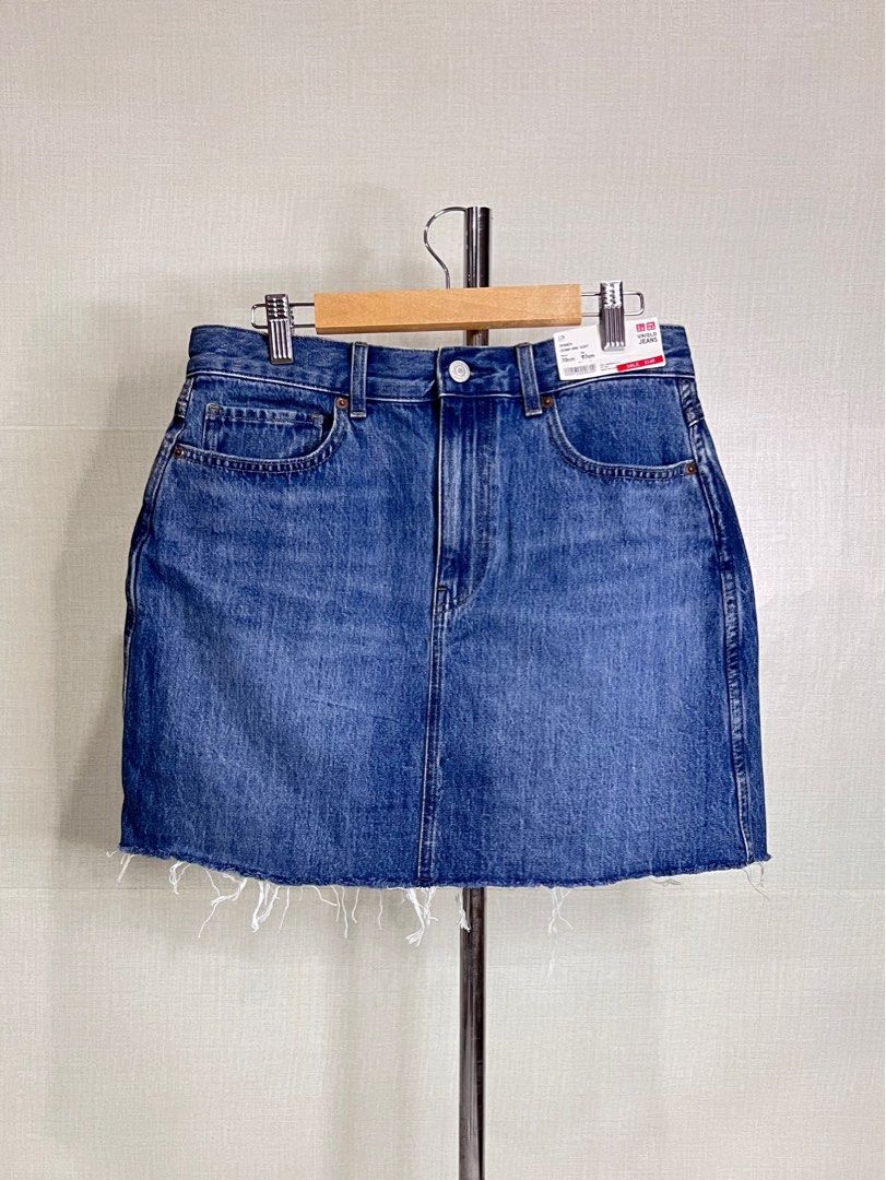 Uniqlo denim mini skirt store