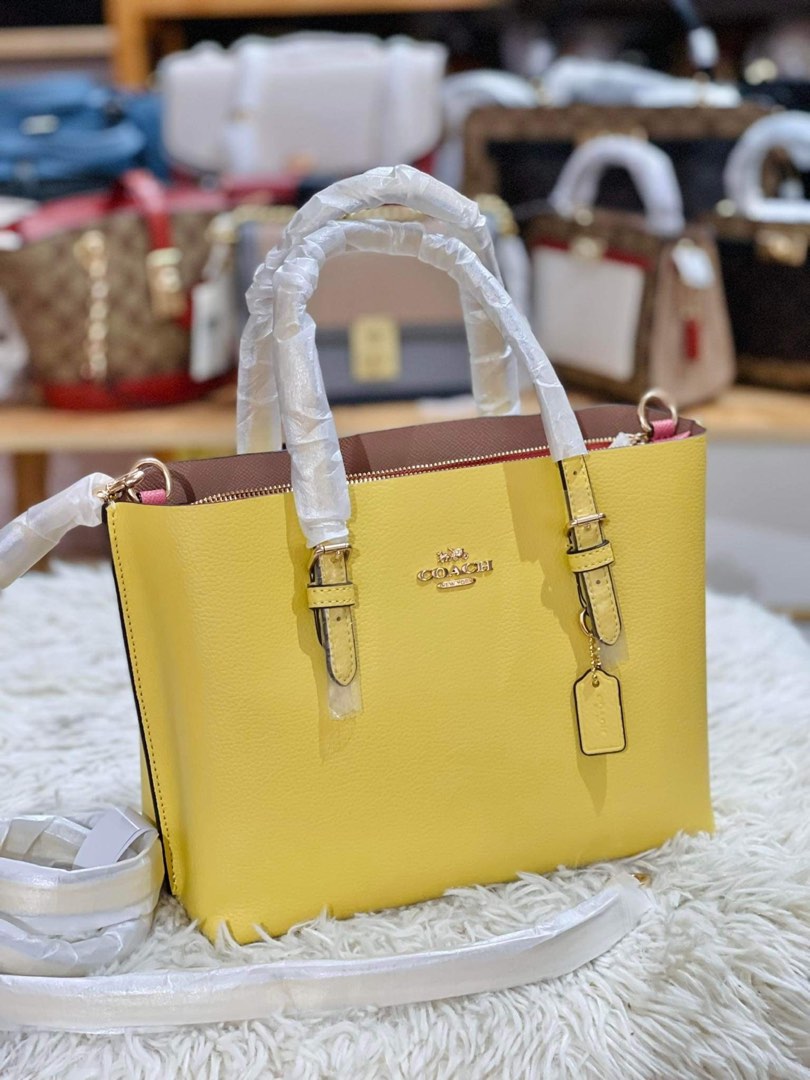 Coach yellow tote shop
