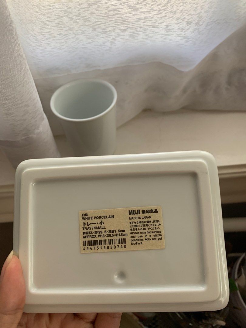 Original Muji Bathroom Cup and Tray, Furniture & Home Living, Home ...