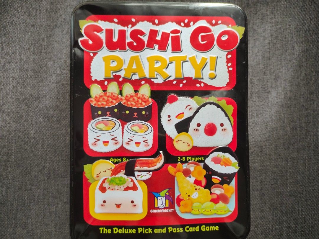 Original Sushi Go Party Board Game in Tin Can Sealed Cards, Hobbies
