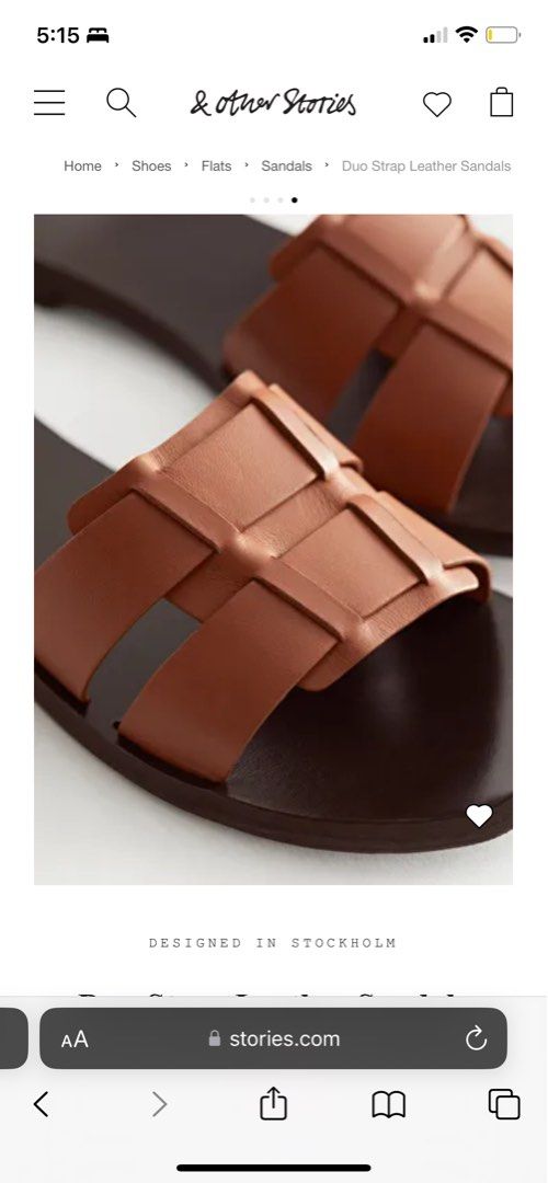 Other stories duo strap leather sandals store