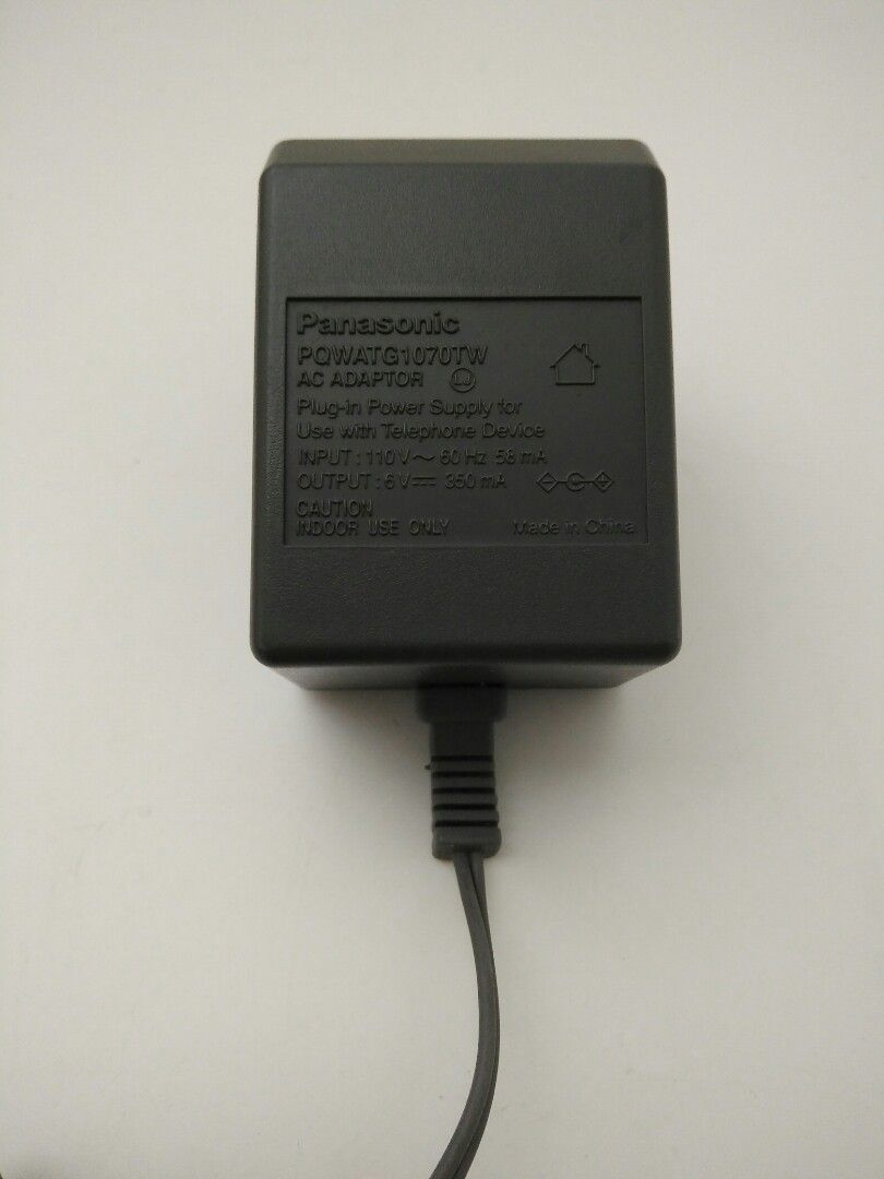 Panasonic 國際牌無線電話專用電源變壓器 PQLV1 / KX-TCA1 / PQWATG1070TW