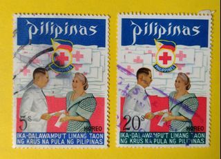 Philippines 1972 :  Philippine National Red Cross , 25th Anniversary , set of 2 v. , used
