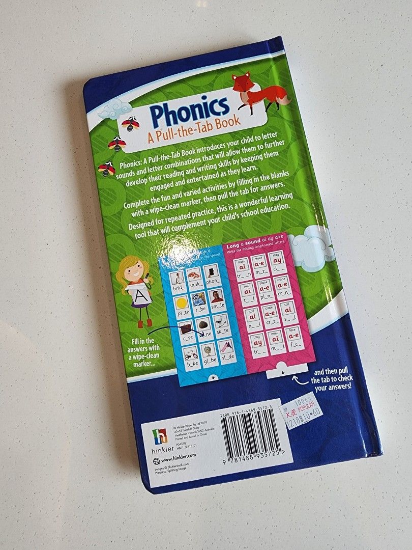 Phonics A PulltheTab Book, Hobbies & Toys, Books & Magazines