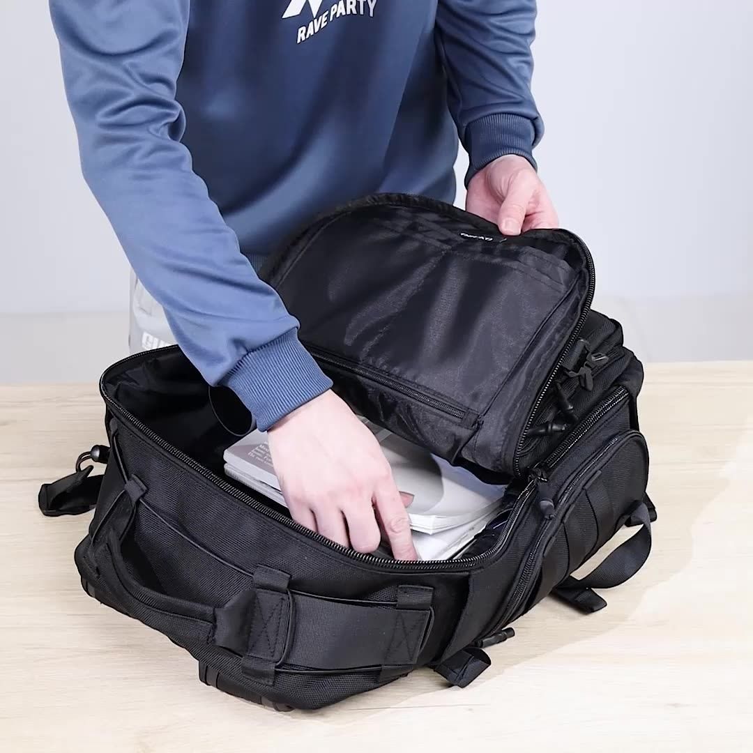 PO Man Backpack Multifunction 15inch Laptop Men Backpacks Large