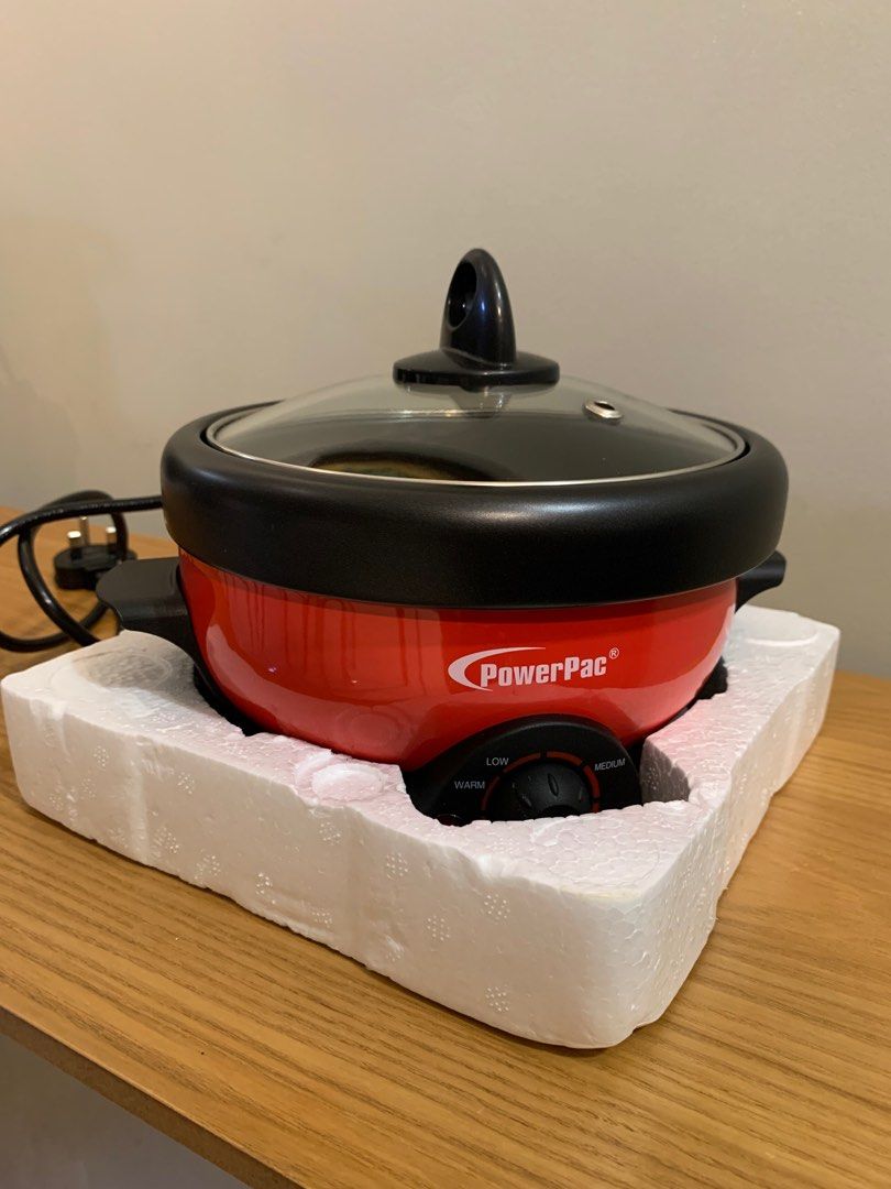 Powerpac - 2 in 1 multi cooker (1.1L) with steamboat and bbq functions ...