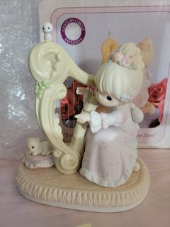 絕版限量Precious Moments Even the heaven's shall praise him 豎琴 harp