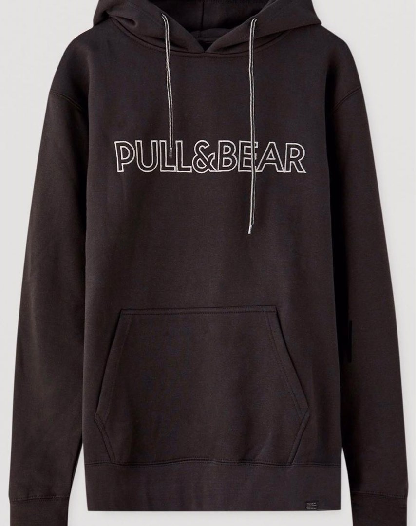 Pull&Bear hoodie in black