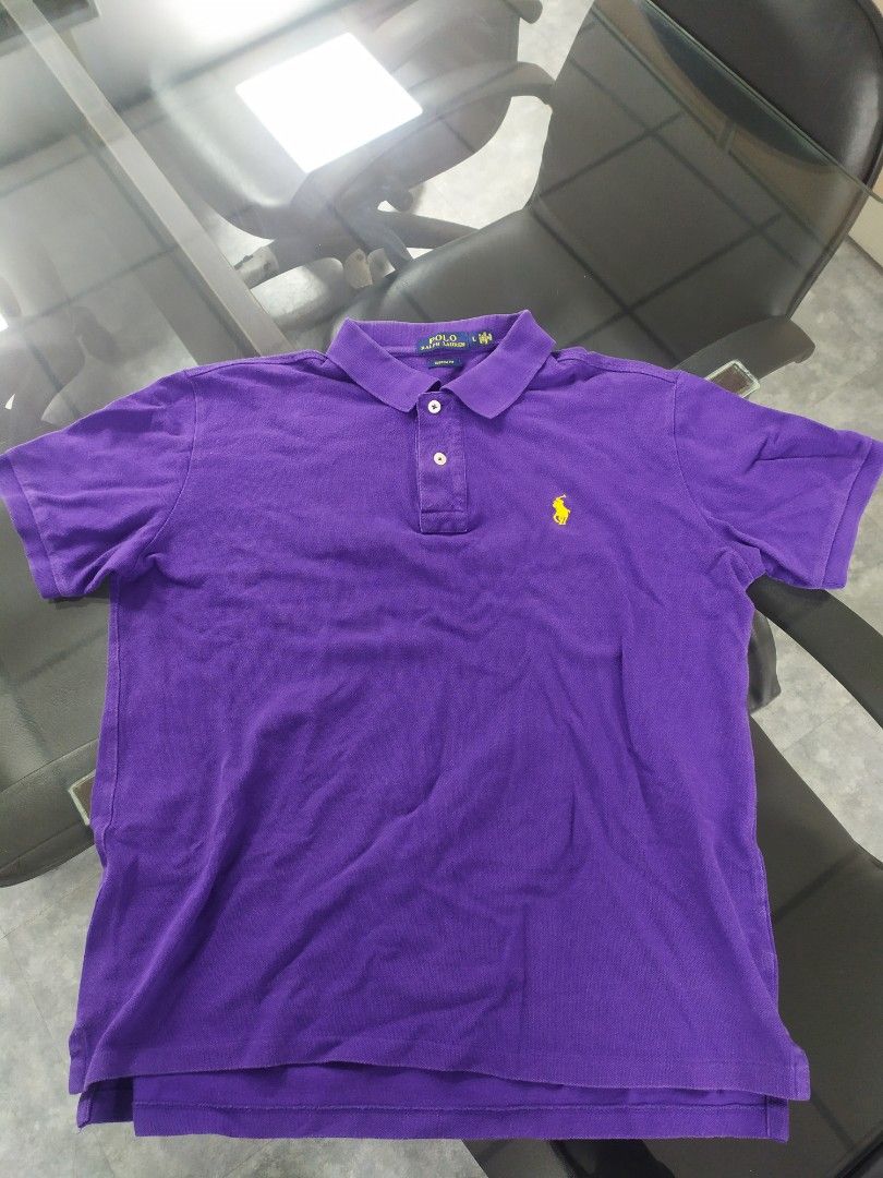 Ralph Lauren Polo Shirt (Category: Tshirts & Polo Shirts ) located in Pasig City. Submitted by omnieves (Listing ID 1197389045, Image 1). Description: Ralph Lauren polo shirt Violet color 9/10 quality Large size (21.5" x 26.5") -price slightly negotiable RFS: decluttering Buyer will shoulder SF..