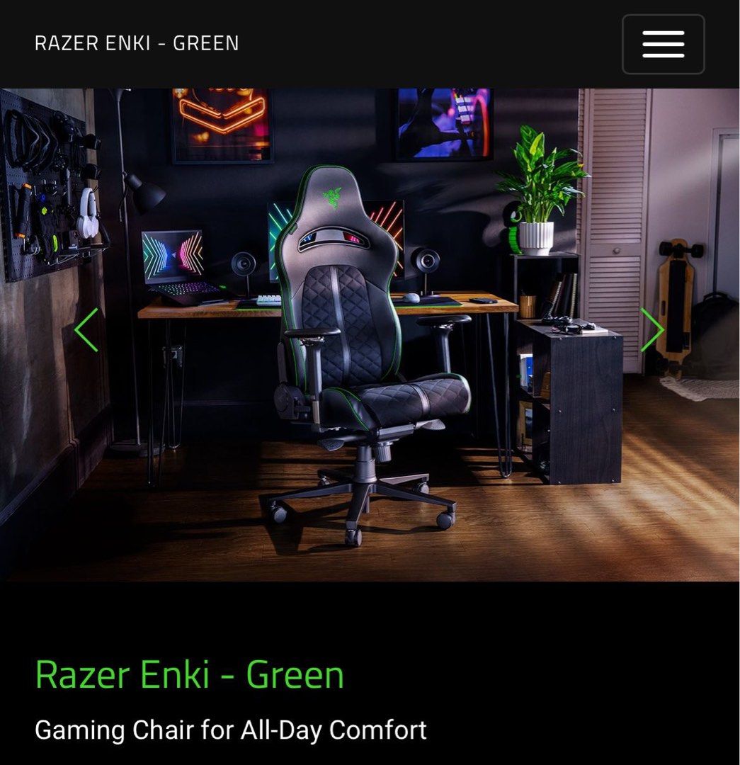 RAZER Enki Gaming Chair TV Home Appliances TV Entertainment