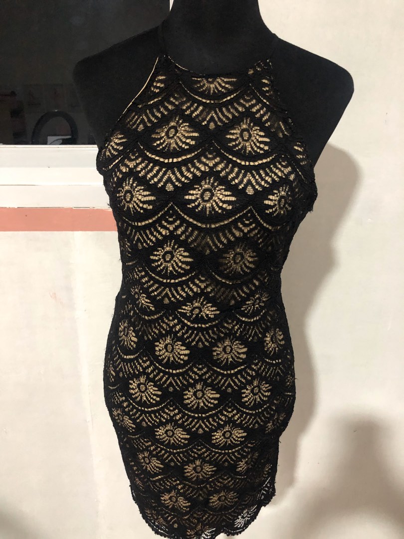 Black Sexy Date Night Dress Ruffle Lace main image 0
