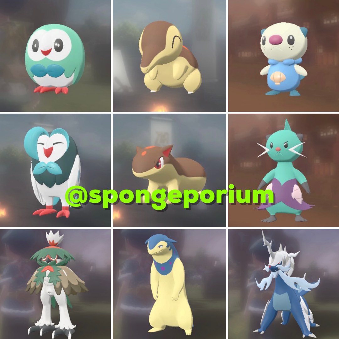 Shiny Hisui Starters (Pokemon Legends Arceus) (Nintendo Switch/Switch