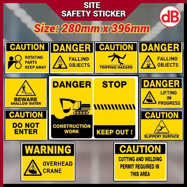 (Site Safety Sticker) Reflective/ Non Reflective Safety Signage For