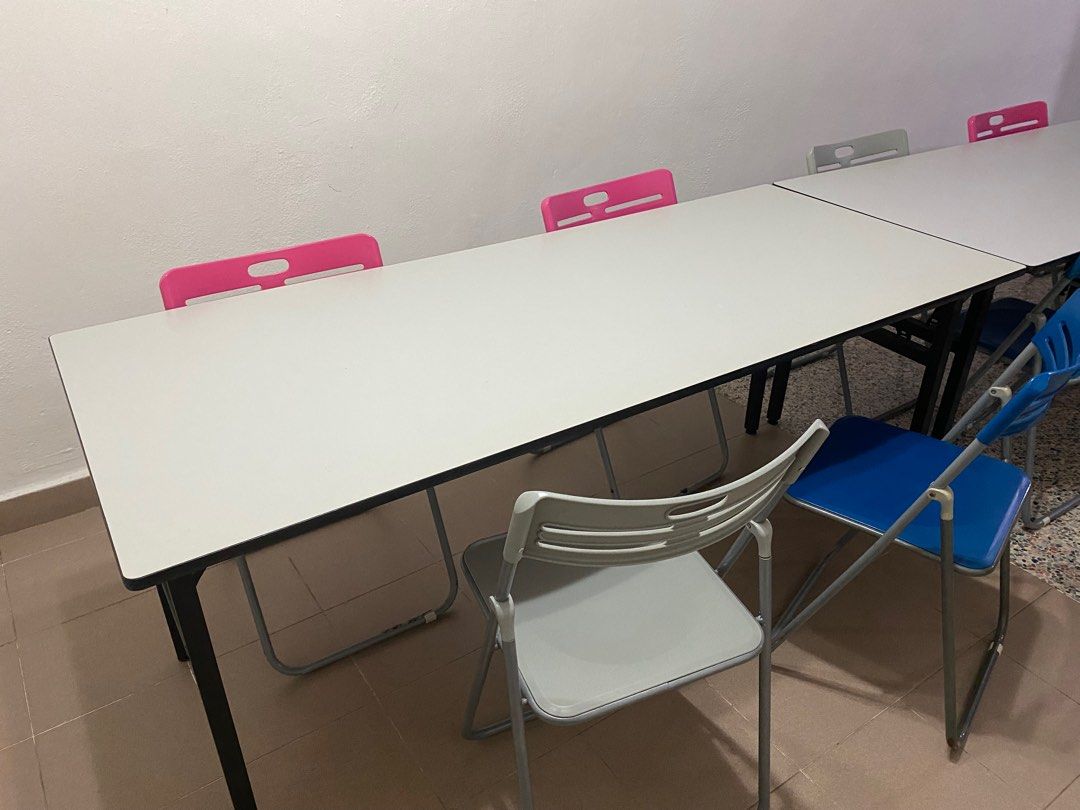 Study table (Category: Tables & Sets) located in Singapore. Submitted by jumpypants (Listing ID 1197459032, Image 1). Description: - 2 tables available, $35/table - 180cm (length) x 76cm (breadth) - buyer to arrange for self collection/delivery (ignore the $50 delivery listing) - paylah/ paynow.