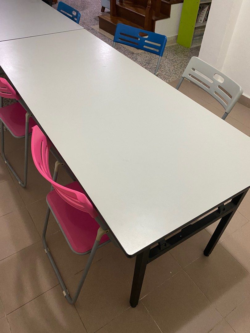 Study table (Category: Tables & Sets) located in Singapore. Submitted by jumpypants (Listing ID 1197459032, Image 2). Description: - 2 tables available, $35/table - 180cm (length) x 76cm (breadth) - buyer to arrange for self collection/delivery (ignore the $50 delivery listing) - paylah/ paynow.