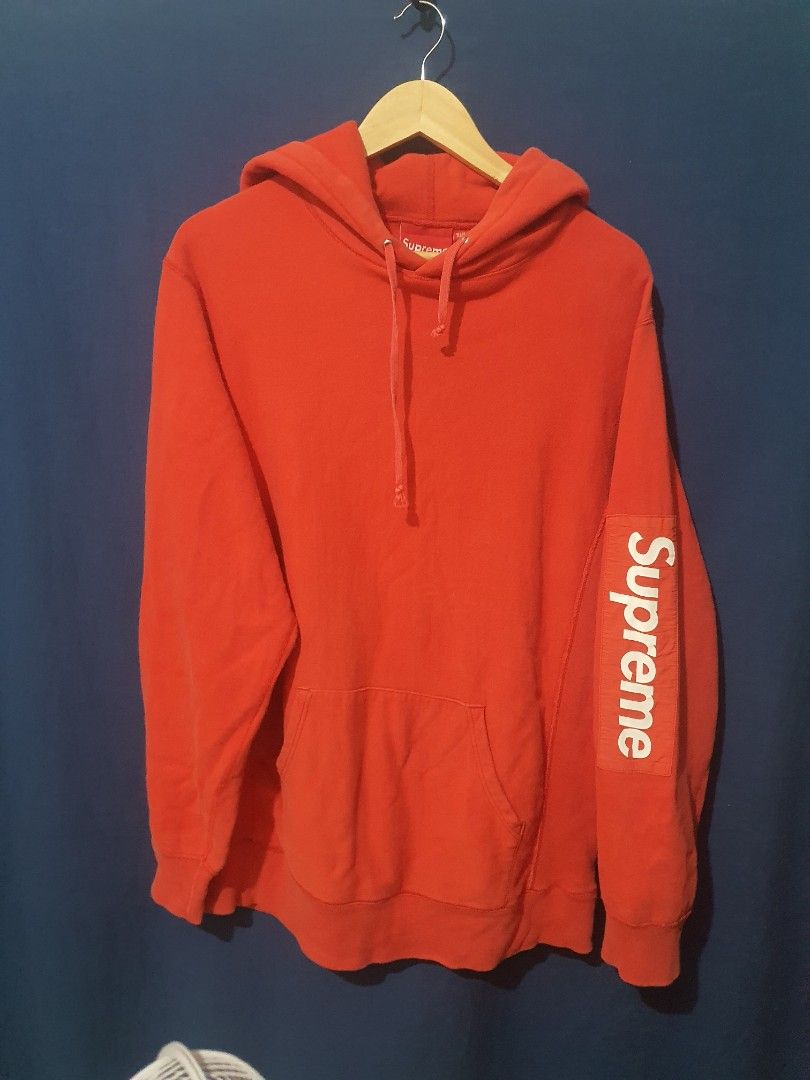 Supreme Sleeve Patch Hooded Sweatshirt Red