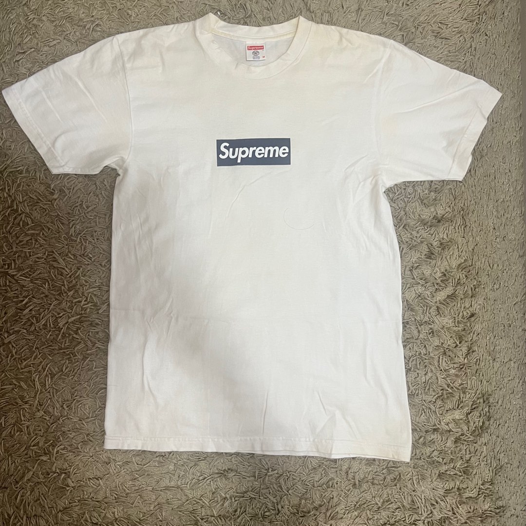 Supreme New York Yankees Box Logo Tee Men s Fashion Tops Sets