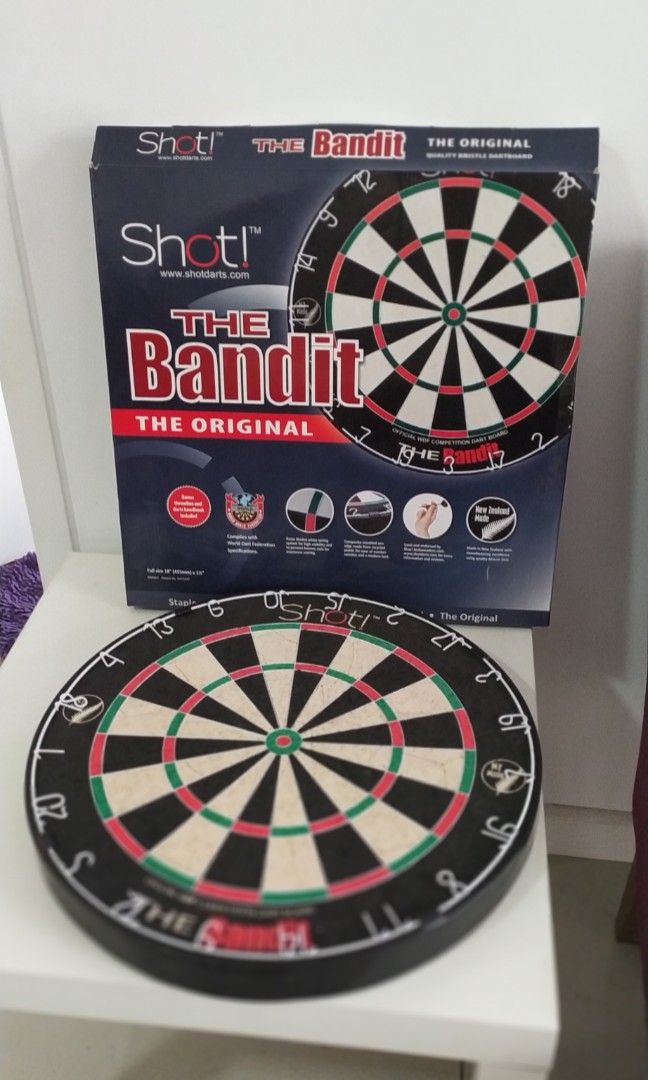SHOT The Bandit (The Original) Bristle Dartboard ( SB3001), Sports Equipment, Other Sports
