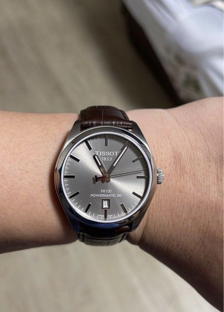 Tissot pr 100 powermatic 80 best sale blue