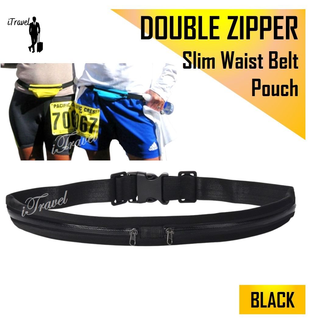 Slim Waist Pocket Belt for Gym and Workout, Sports Waist Pouch