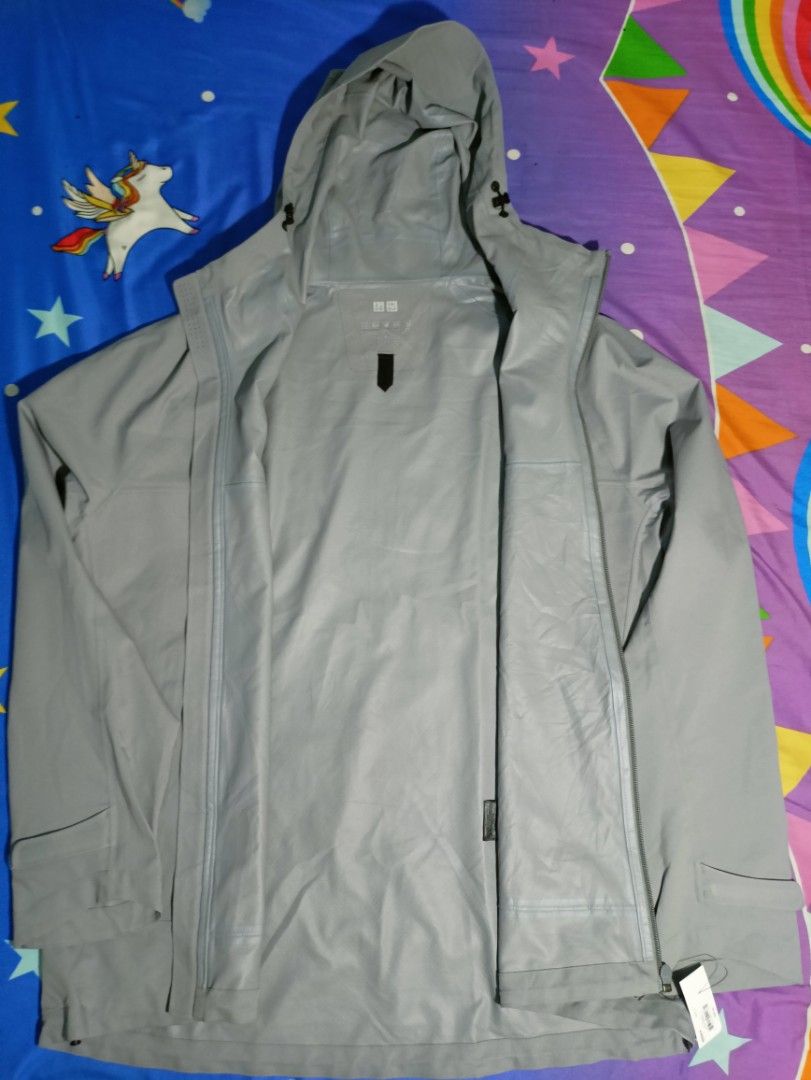 Uniqlo Blocktech Jaket Waterproof Fesyen Pria Pakaian Baju