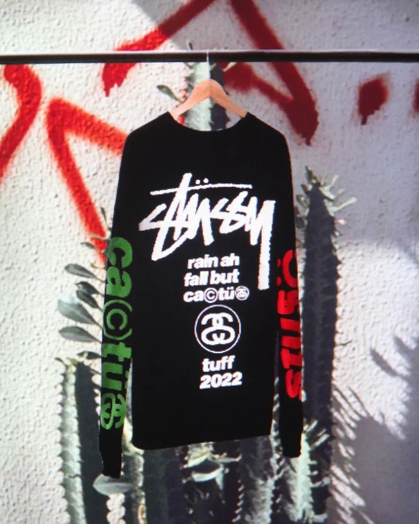 UNIQUE｜全新現貨 STUSSY x CPFM Cactus Plant Flea Market 長TEE 黑色